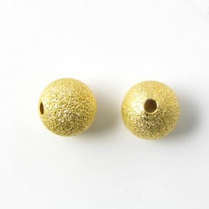 Gilded brass stardust bead, 6mm, 10pcs