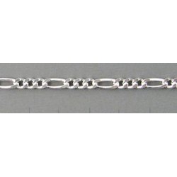 Figaro Panzer mit Facetten, Sterlingsilber, 0,60 mm, 50 cm