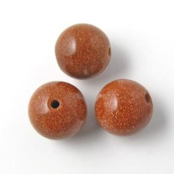 Braun-goldener Sandstein, ganzer Strang, runde Perle, 10 mm, 39 Stk.