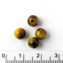 Tiger eye beads, A-grade, 6 mm, 10pcs.