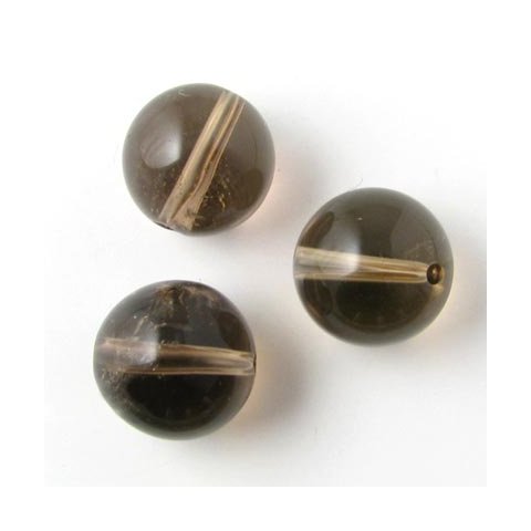 R&oslash;gkvarts perle, 12 mm, 6 stk.