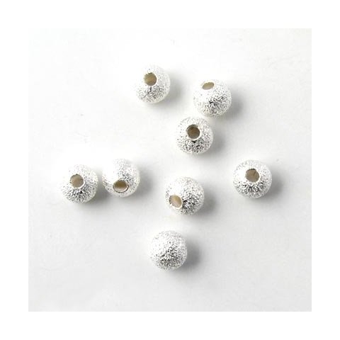 Stardust perle, forslvet messing, 4 mm, 10 stk.