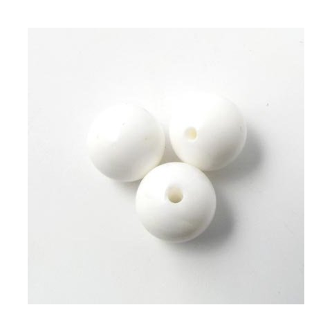 Candy-Jade, wei, runde Perle, 10 mm, 6 Stk.