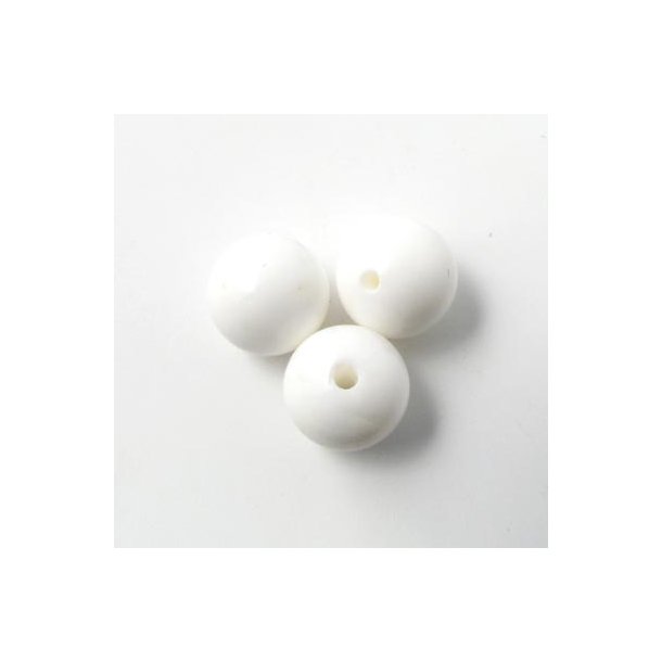 Candy-Jade, weiß, runde Perle, 10 mm, 6 Stk.