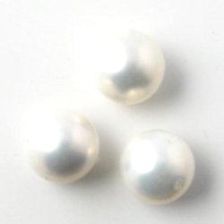 Shell pearls, runde Perle, wei&szlig;, 12 mm, 4 Stk