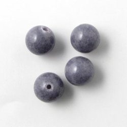 Candy-Jade, runde Perle, grau, 10 mm, 6 Stk.