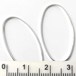 Oval, versilbertes Messing, 30x16x0,9 mm