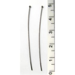 Nietstifte mit Kugel, schwarz-grau, 50x0,6 mm, 20 Stk.