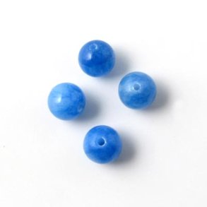 Candy-jade, turkis bl, 6 mm., 10 stk.