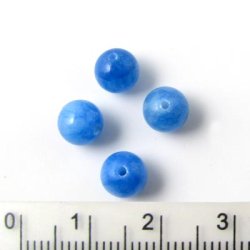 Candy-Jade, t&uuml;rkisblau, 6 mm, 10 Stk.