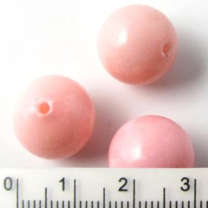 Candy-Jade, hellarosa, runde Perle, Durchmesser 14 mm, 6 Stk.