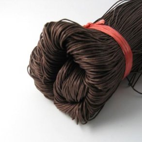 Wachsschnur aus Baumwolle, dunkelbraun, Dicke 1,5 mm, 50 Meter