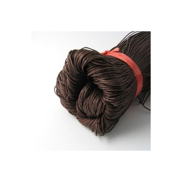 vokssnor til smykker, mrk brun, 1,2 mm, 60 meter