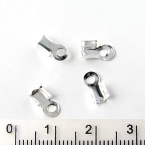 Endklemme fr 1,5-2,5 mm band, versilbertes Messing, 9 mm, 20 Stk