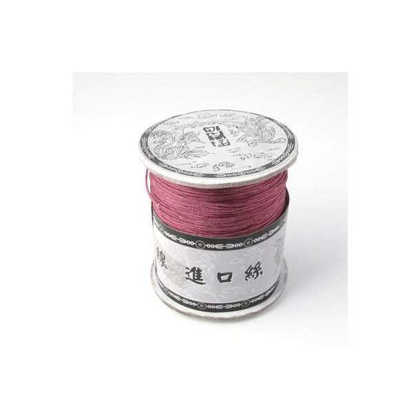 Polyestersnor, svag rød-violet, 0,9 mm, 2 m