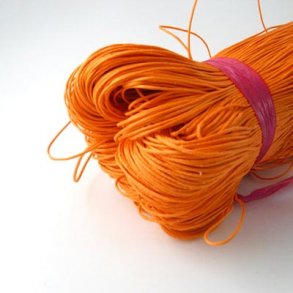 Waxed cord, orange, batch, 1.2mm, 60m