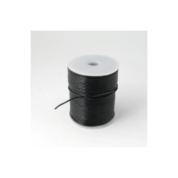 Lederband, schwarz, glnzend, 5 mm, 1 Meter. bei mehrkauf als einseln stk.geliefert