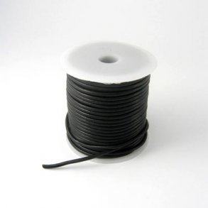 Lederband, schwarz, 3 mm, 1 Meter.