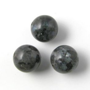 Larvikit, runde Perle, 10 mm. 6 Stk.