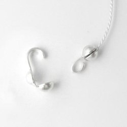 Endabschl&uuml;sse, Knotenverstecker, Sterlingsilber, 7x3 mm, 2 Stk