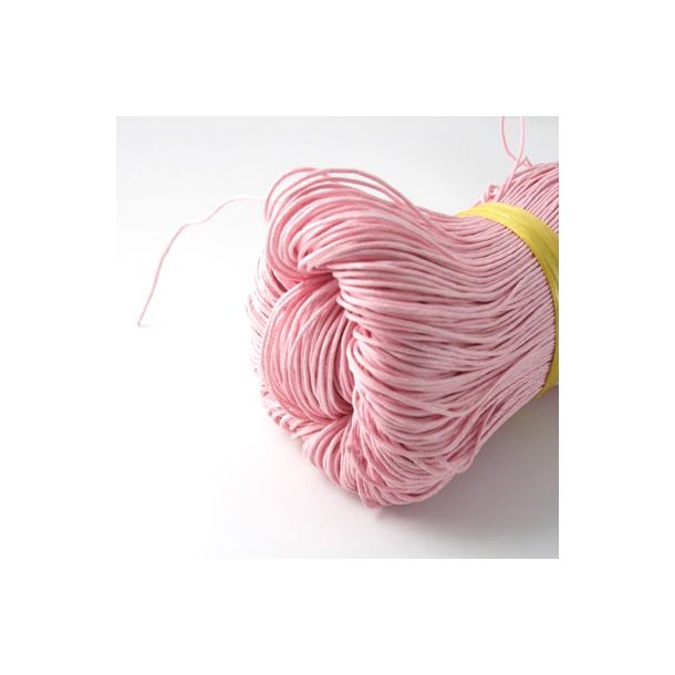 Waxed cotton cord, pink, thickness 2mm, bundle, 50m