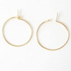 Hoop, vergoldeter Edelstahl, 20x0,7 mm. 6 Stk.