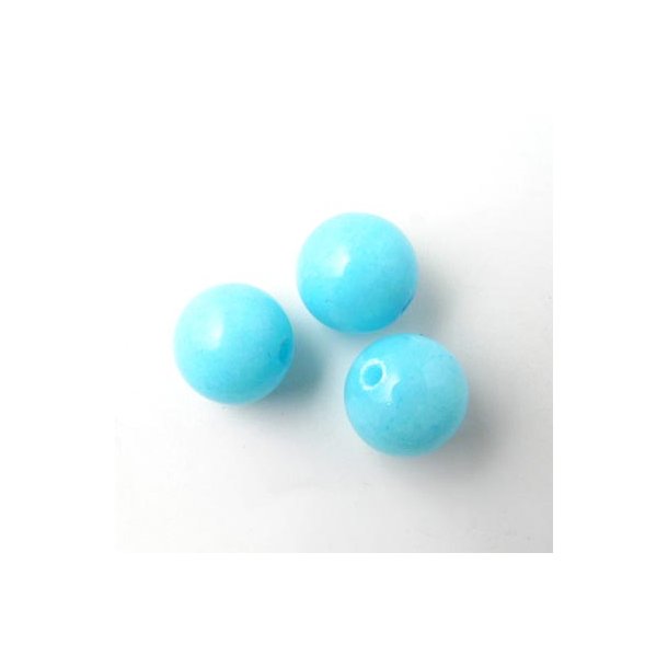 Candy jade, turquoise-blue, 10mm, 6pcs