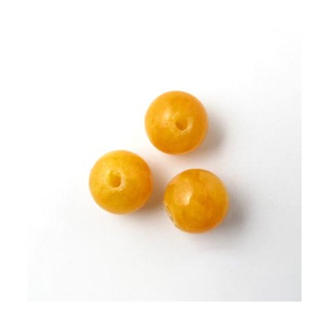 Candy-Jade, rund, golden gelb, 8 mm, 6 Stk.