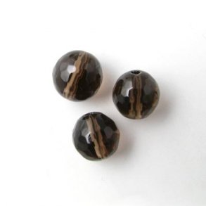 Rauchquarz Perle, rund, facettenreich 8 mm, 6 stk