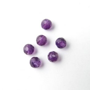 Amethyst, A-grade quality, round, faceted, 3mm, 20pcs.