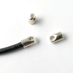 Kettenabschluss, Silber, 4/3,2 mm Endverschluss, 2 Stk.