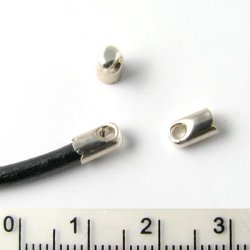 Kettenabschluss, Silber, 4/3,2 mm Endverschluss, 2 Stk.