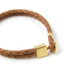 viereckiges Hakenschloss, vergoldetes Silber, 8x3 mm, 1 Stk.