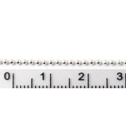 Kugelkette, versilbertes Messing, 1,5 mm, 1 Meter