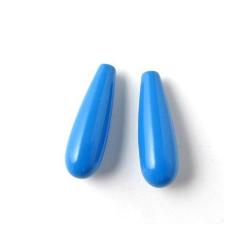 Gepresster Türkis, blauer Tropfen, 22x7x3 mm, 2 Stk