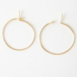 Hoop-kreole, vergoldeter Stahl, 15x0,7 mm. 6 Stk.