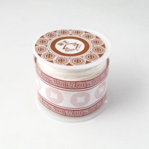 Polyestersnor, hel spole, hvid, 0,8 mm, 35 m.