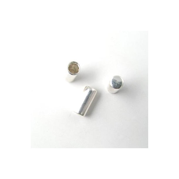 Afslutning uden ring, kraftig sølv, 9x5 mm, indre huldiameter 4 mm, mm, 1 stk.
