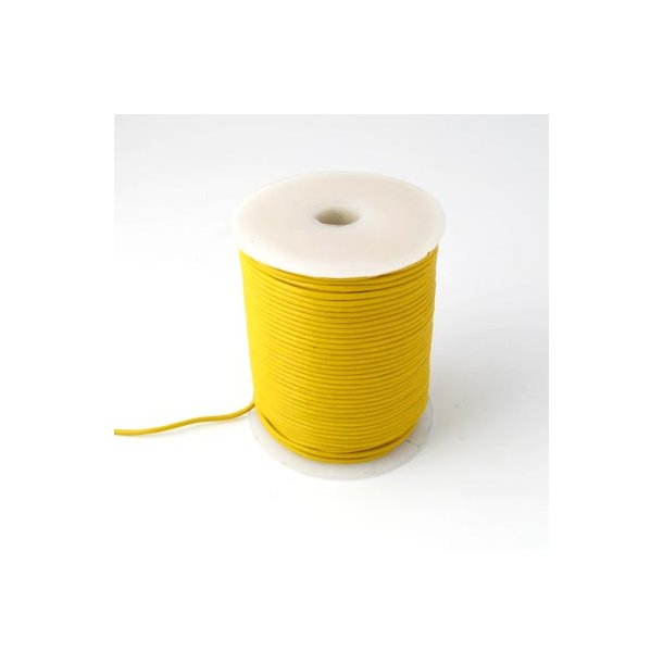 Leather cord, yellow, 0.5mm, 2m