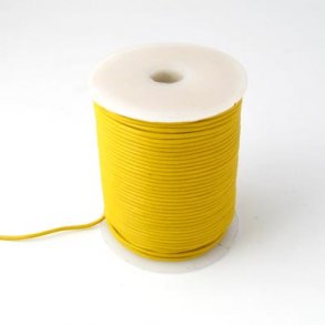 Leather cord, yellow, 1.5mm, 2m