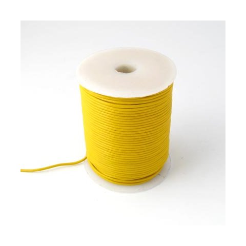 L&aelig;dersnor, gul, 1,5 mm, 50 m. (hel rulle)