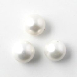 Shellpearls, rund, wei&szlig;, 4 mm, 10 Stk