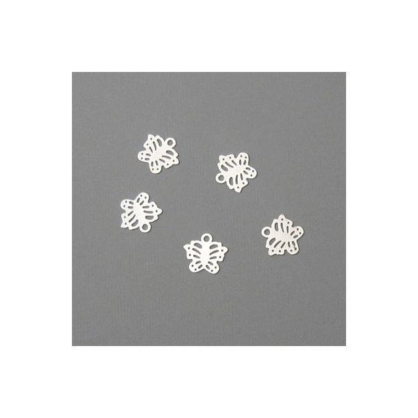 Silhouette-charm, butterfly, 8mm, 50pcs.