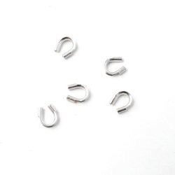 Wire-Guard / U-Bogen fr Tigertail, silber, 4,5x4,5 mm, 6 Stk