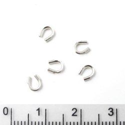 Wire-Guard / U-Bogen fr Tigertail, silber, 4,5x4,5 mm, 6 Stk