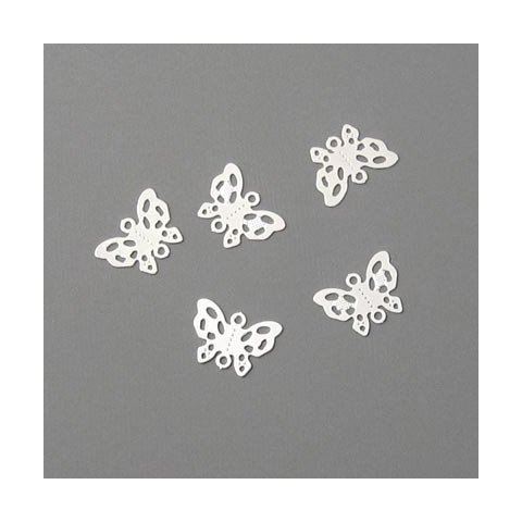 Silhuet-vedh&aelig;ng, sommerfugl, 9,5 x 7 mm, 40 stk.