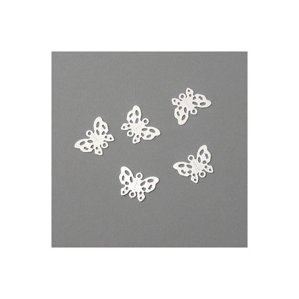 Filigrane Anh&auml;nger, Schmetterling, 9,5 x 7 mm, 40 Stk.