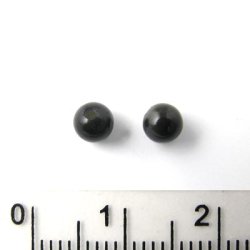 Onyx Perle, angebohrt, rund, 4 mm, 2 Stk.
