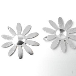 Anh&auml;nger, Margerite, silber, 6 Stk.