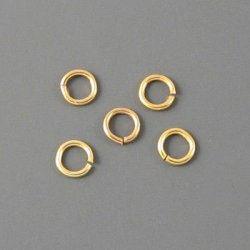 Grokau, sen, vergoldetes Silber, geffnet 4x0,7 mm, 100 Stk.